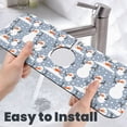 thumbnail image 6 of Sikiie Happy Snowmen Snowfall Splash Guard for Sink Faucet-1 PC Super Absorbent Fast Drying Mat Sink Gadgets-Splash Guard for Kitchen, Sink Mat, 6 of 7