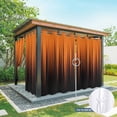 thumbnail image 6 of Outdoor Curtains for Patio Waterproof, Burnt Orange Black Ombre Outdoor Privacy Panels Grommet, Modern Abstract Striped Gradient Blackout Outside Curtains for Porch/Cabana 54"x108", 1 Panel, 6 of 8