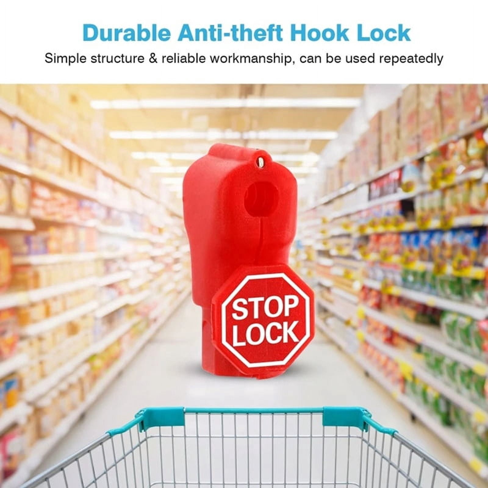 100pcs 6mm Anti-Theft Locks Device Retail Shop Supermarket Peg Hook Stop Lock Pegboard Safety Display Hook Lock Black