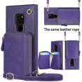 thumbnail image 5 of Funda tipo cartera para Huawei Mate 20 con tarjetero y correa para el hombro para mujer, 5 of 5
