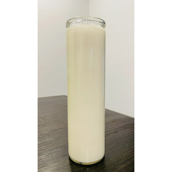 Unscented 7-9 Day Candle with 7-9 Burn Time, 100% Natural Soy, Unbleached Cotton Wick