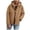 Khaki, variant on Winter Coats for Women Style Oversize Zip Up Hooded Long Sleeve Coat With Pockets For Casual Outdoor Wear Comfort And Warmth In Cold Weather Fashion Outerwear Winter Jackets for Women