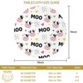 thumbnail image 3 of Cow and Heart White Pattern Round Tablecloth 70"x70", Wrinkle Resistant Wipeable Table Cover for Kitchen Dining Room Picnic Patio and Party, 3 of 6