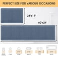 thumbnail image 5 of HAKUNA Waffle Bath Mat Set 2 Piece Blue,Woven Modern Bath Rug Mats, Absorbent Non Slip Bath Floor Mat, Soft Washable Boho Bath Rugs with Tassels for Bathroom, Bedroom, Kitchen,Tub, 5 of 7