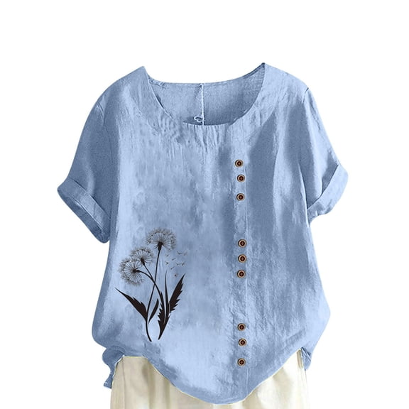 Tshirts Shirts for Women Oversized, Dressy Tank Tops for Women Cotton Linen Gauze Shirts Short Sleeve Summer Tunic Top Loose Fit Lightweight Casual Blouses
