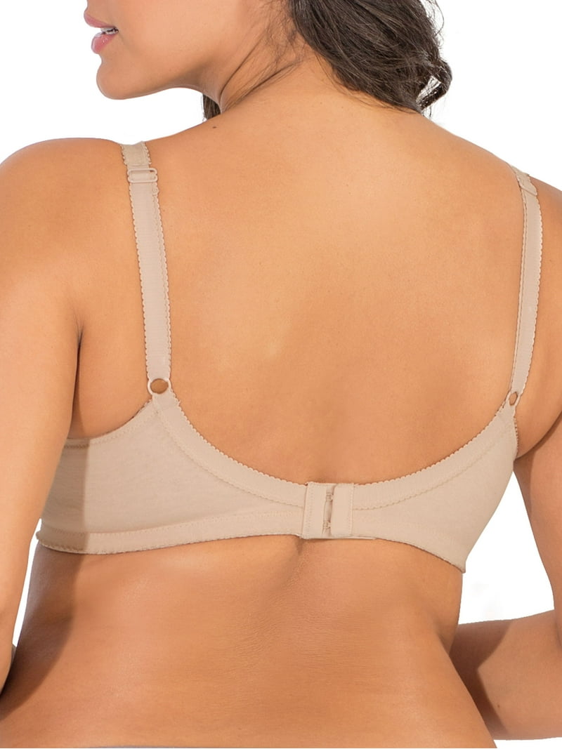 Fruit of the Loom Cotton Wirefree Bra, Seamed Support, Comfortable