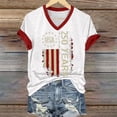 thumbnail image 6 of Women's Oversized V Neck T-Shirt 1776-2026 Usa 250th Anniversary Patriotic American Flag July 4Th Graphic Tee, 6 of 7