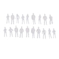 thumbnail image 3 of figatia 20Pc 1/75 Scale Unpainted Model People Miniature Figures Architectural Model, 3 of 9