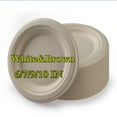 thumbnail image 1 of 100% Compostable 6 Inch Heavy-Duty Paper Plates Eco-Friendly Disposable Sugarcane Plates - Brown Unbleached, 1 of 7