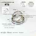 thumbnail image 2 of Adjustable size Wedding Ring Sets His And Hers Couples Women 925 Sterling Silver Round Cz Man Tungsten Carbide Wedding Bands, 2 of 8