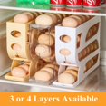 thumbnail image 3 of Household Automatic Rolling Egg Storage Box Kitchen Refrigerator Side Door Egg Rack, 3 of 7