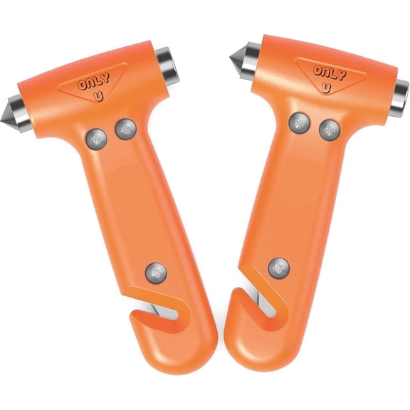 2-Pack Car Safety Hammer Escape Tool Window Breaker Seat Belt Cutter ONLY U