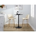 thumbnail image 3 of LumiSource Cream PU, Gold Metal Toriano 26" Fixed-Height Counter Stool - Set of 2, 3 of 6