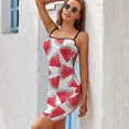 thumbnail image 2 of Juicy Pastèque. Robe de Soirée Fruit Tropical Aquarelle Robe Longue d'Été pour Femmes Vêtements de Bal, 2 of 4