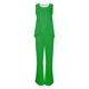 thumbnail image 4 of Conjunto de 2 piezas para mujer: chaleco sin mangas y pantalones anchos, estilo boho informal, color liso, mezcla de poliéster y spandex, 4 of 5