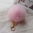 thumbnail image 1 of Jewelry On Clearance Rabbit Ball Keychain Bag Plush Car Key Ring Car Key Pendant Pink, 1 of 3