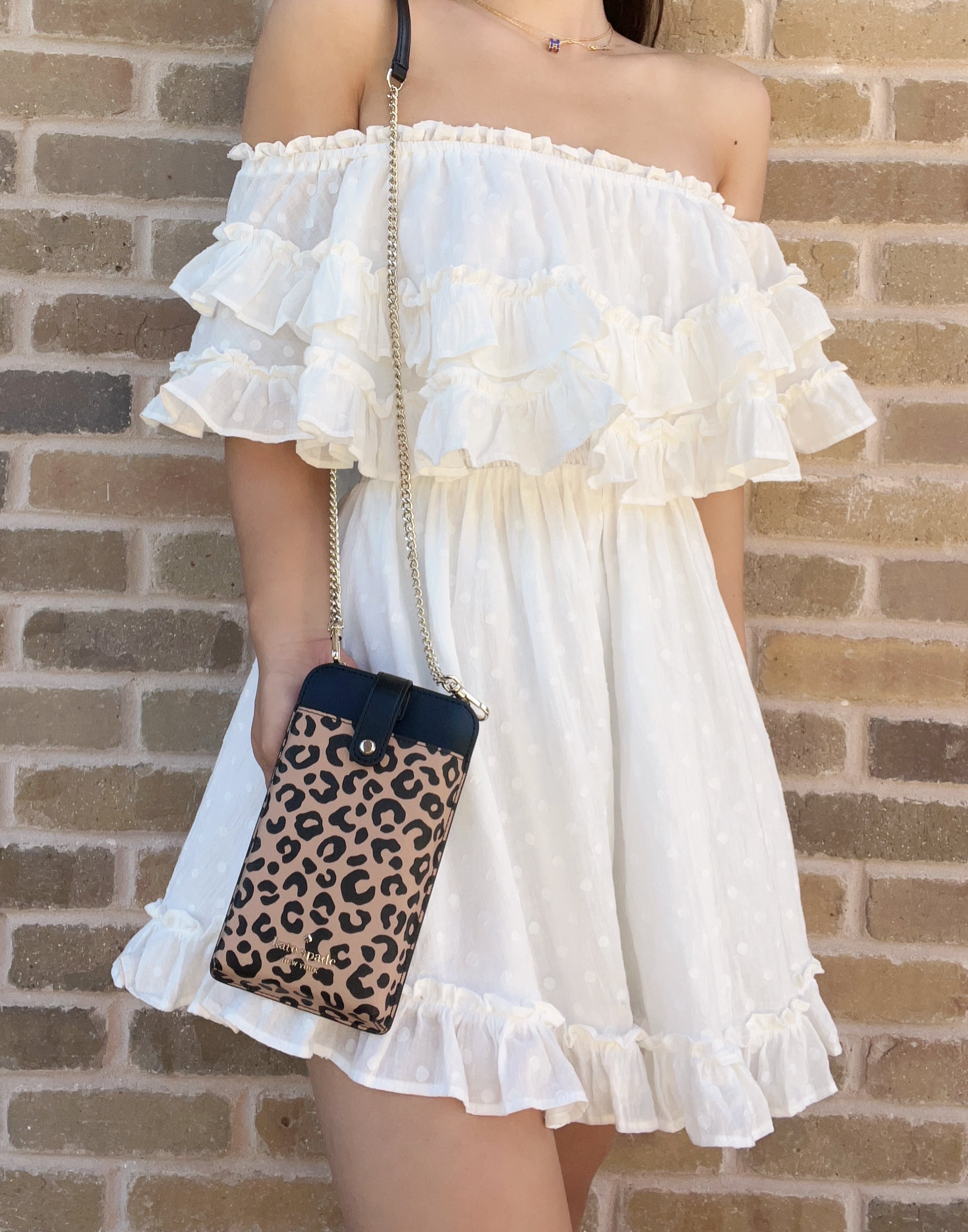 Remi Graphic Leopard Printed North South Phone Crossbody