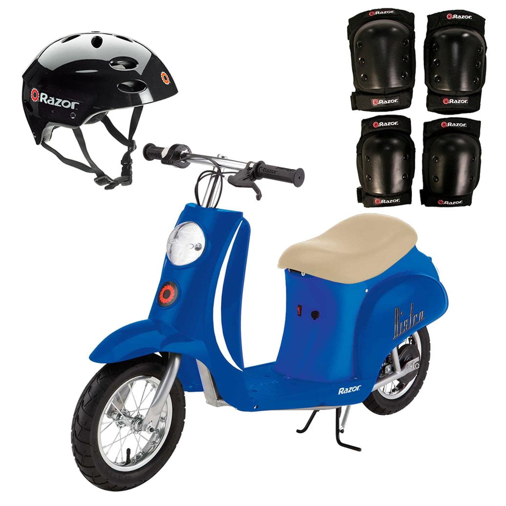 Razor Pocket Mod Electric Scooter + Youth Helmet + Elbow & Knee Pad