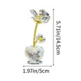 thumbnail image 5 of Lucky Clover Crystal Decoration Glass Good Luck Charm Desk Ornament Home Office Decor Gift for Friends Family Coworkers(White), 5 of 6