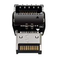 thumbnail image 1 of Conector USB 3.1 tipo E de panel frontal, codo de 90 grados, pequeño, para placa base de ordenador Estilo B, 1 of 8