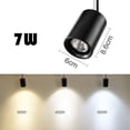 thumbnail image 4 of FSLiving J Type Track Lighting Black Aluminum Finished LED Ceiling Spot Lighting,Remote Control with 7W COB LED Stepless Dimming,Color Changing Flexibly Rotatable Lamp for Shopwindow - Set of 3, 4 of 6