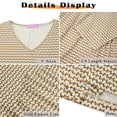 thumbnail image 6 of MOSHU V Neck Womens Tops 3/4 Length Sleeve Tops for Women Babydoll Tunic Dressy Casual Womens Blouses, 6 of 12