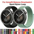 thumbnail image 2 of 22mm Nylon Loop Strap For Amazfit Balance Smartwatch Replacment Bracelet Sport Watchband Correa For Amazfit Balance Watchband Chinese red Amazfit Balance, 2 of 6