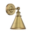 thumbnail image 4 of Savoy House Glenn 7" 1-Light Transitional Metal Wall Sconce in Warm Brass, 4 of 7