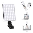 thumbnail image 1 of Luz selfie con luz y teléfono, 3 modos de luz Handy Licht con 60 LED de alta potencia, batería de 2000 mAh, batería CRI 95+ para Handy/Tablet/Laptop, zoom Anrufe TikTok Live Streaming Licht, 1 of 5