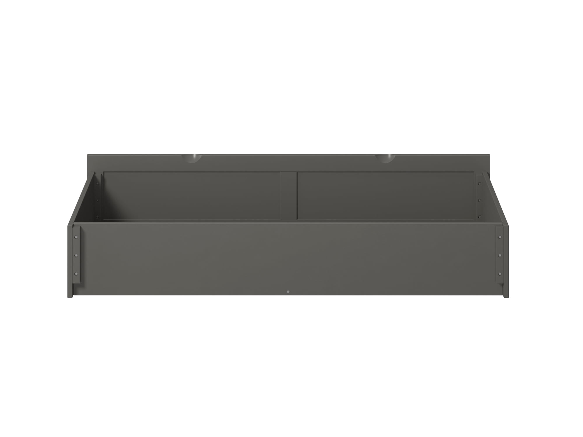 AFI Under Bed Foot Drawer Storage Drawer for Platform Beds, Full, Grey