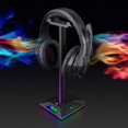 thumbnail image 3 of Soporte para auriculares RGB Auriculares para juegos de escritorio con 3,5 mm 2 puertos USB Hugtrwg Para estrenar, 3 of 6
