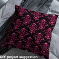 thumbnail image 2 of jejeloiu Baroque Gothic Theme Fabric by the Yard 3 Yards,Hotpink Black Damask Sewing Fabric,Halloween Pumpkin Bat Fabric for Sewing For Adults,Ultra Soft Bedroom Decoration, 2 of 6