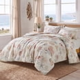 thumbnail image 4 of Regency Heights Coastal Comforter Set Full/Queen, 3-Piece Beach Themed Comforter Bedding Set, Ocean Nautical with Starfis & Seaweed Comforter with Shams for All Season, Beige, 4 of 10