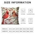 thumbnail image 6 of Nawypu  Red Bird Throw Pillow Covers Set of 2 Sparrow Couch Pillow Cases Square Cushion Cover for Home Bed Sofa Decorative, 6 of 6
