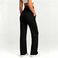 thumbnail image 4 of CQONEPT Leggings for Women High Stretch Wide Leg Yoga Pants Trendy Soft Comfy High Waisted Casual Fall Fashion Pants with Pockets, 4 of 7