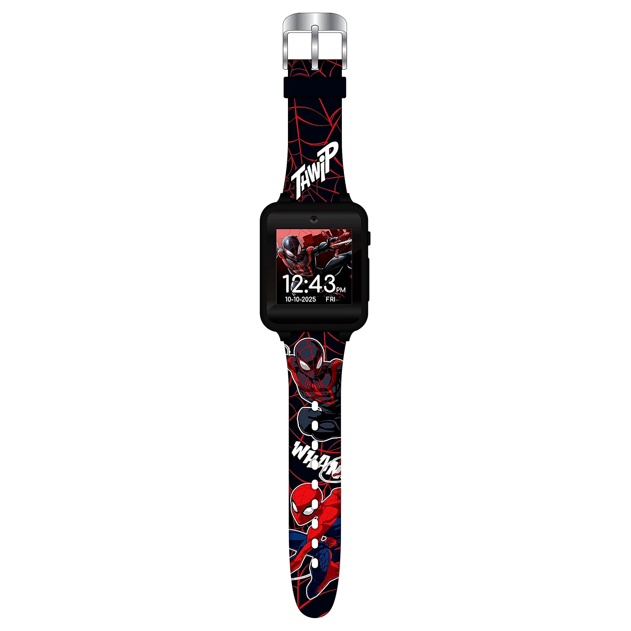 Marvel Spider-Man "Spider-Verse" Unisex Child iTime Interactive Smart Watch with Silicone Strap (SPD4664WMC)