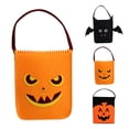 thumbnail image 4 of CUZIBR Kids Halloween Bat Shaped Candy Handbag Cartoon Funny Face Treating Bag Children Trick Or Treating Party Storage Tote, 4 of 4