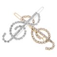 thumbnail image 4 of 2pcs Elegant Rhinestone Music Note Hair Clip Metal Musical Note Hair Clips Music Note Hair Clip Music Hair Clip Vintage Hair Barrettes, 4 of 9