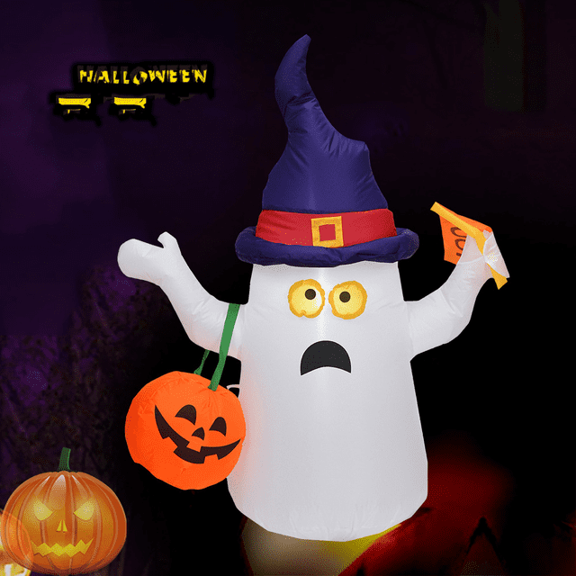 Fantasma inflable de calabaza de Halloween ZHAOCHENG 4.9 pies con inflables LED incorporados