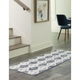 thumbnail image 2 of Sabrina Soto Casa Collection Area Rug - Palma (2' 4" x 8' Runner Navy Blue/Ivory), 2 of 8
