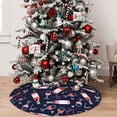 thumbnail image 5 of KLL 48" Christmas Tree Skirt Love Wine Xmas Tree Skirts Mat for New Year Xmas Holiday Party Indoor Outdoor Home Decoration, 5 of 7