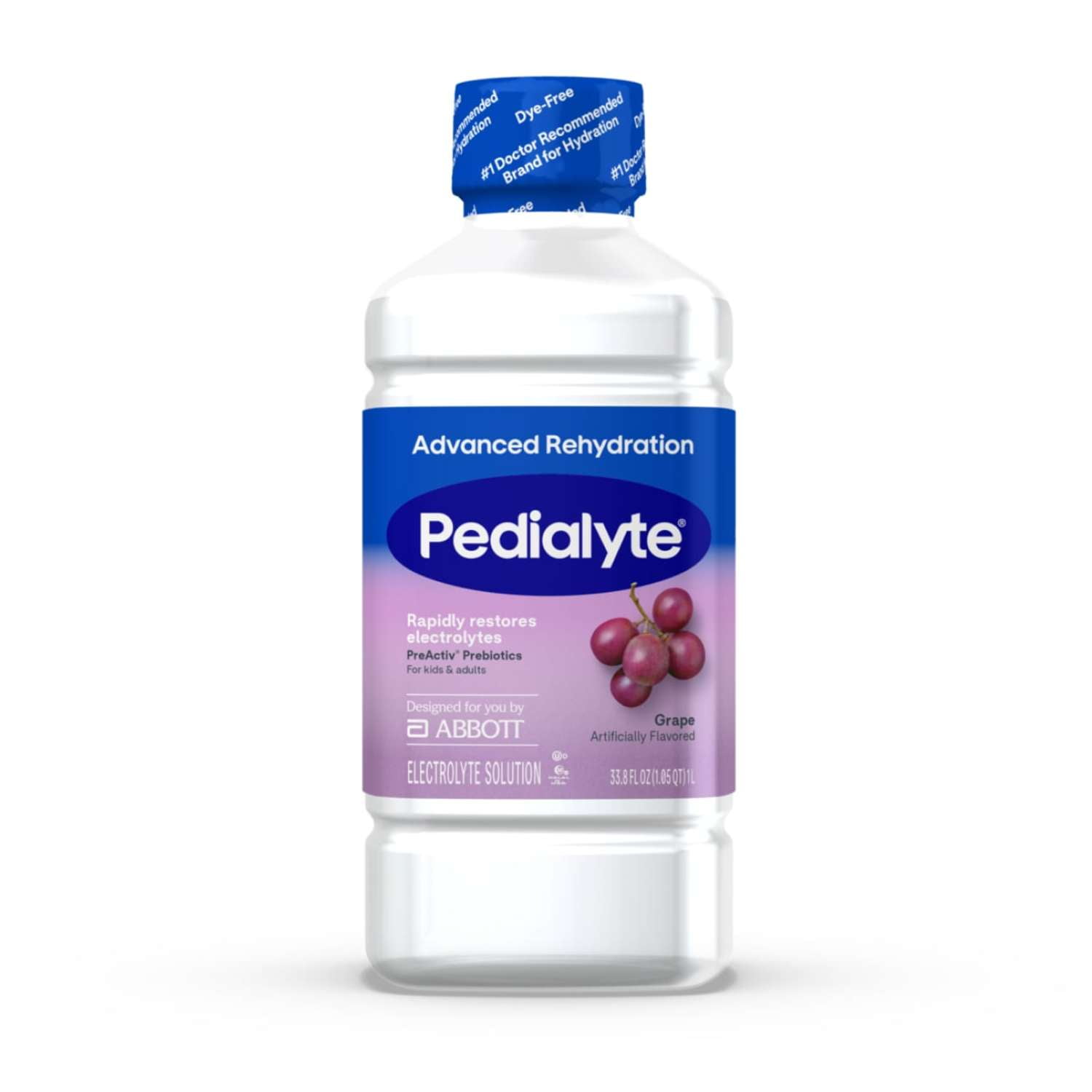 Pedialyte Advanced Rehydration Electrolyte Drink, Grape, 1 Liter