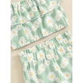 thumbnail image 6 of Bagilaanoe 2pcs Toddler Baby Girl Shorts Set Short Sleeve Off Shoulder Daisy Print T Shirt Tops + Shorts 6M 12M 18M 24M 3T 4T Kids Casual Summer Clothes, 6 of 7