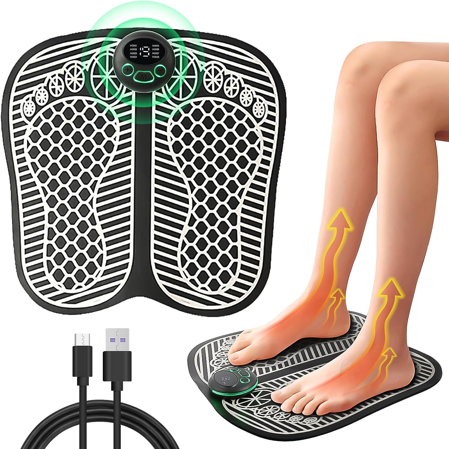 Electronic Feet Massagers for Pain and Circulation,EMS Foot Massager Electric Massage Mat Muscle