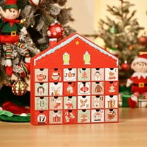 Valery Madelyn Christmas Advent Calendar House 2024, Vintage Style Christmas Countdown Calendar with 24 Drawers, House Festive Design Perfect for Christmas Ornament Traditions Decor Gifts