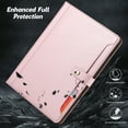 thumbnail image 6 of Flip Case for Apple iPad 10.2" 9th 8th 7th Generation 2021/2020/2019, Pencil Holder Smart Cover Auto Sleep Wake Protective Documents Pocket Stand Snap Closure Case for iPad 10.2 Inch, Rosegold, 6 of 7