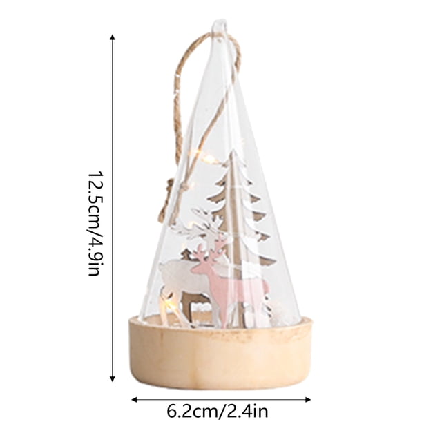 JJKBVCLO Reindeers Lights Small Night Lights Snow Decorations Christmas Trees Glass Houses Christmas Decorations