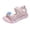 Pink, variant on Weebloom Kids Toddler Girl Sandals Versatile With Adjustable Strap Sole Lightweight Beach Footwear Comfort Hook & Loop Summer Shoes Beach Walking Sandal