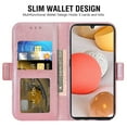 thumbnail image 5 of Asuwish Compatible with Samsung Galaxy A42 5G Wallet Phone Case and Tempered Glass Screen Protector Flip Credit Card Holder Stand Mandala Flower Cell Cover for A 42 G5 42A S42 4G 2021 Women Men Pink, 5 of 8