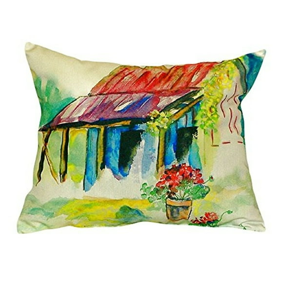 Barn & Geranium No Cord Pillow 16x20